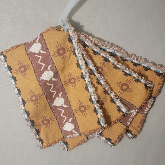 Southwestern Longhorn Placemats Set Of 4 Unused Tabletop Decor Dining Accessory - Picture 7 of 7